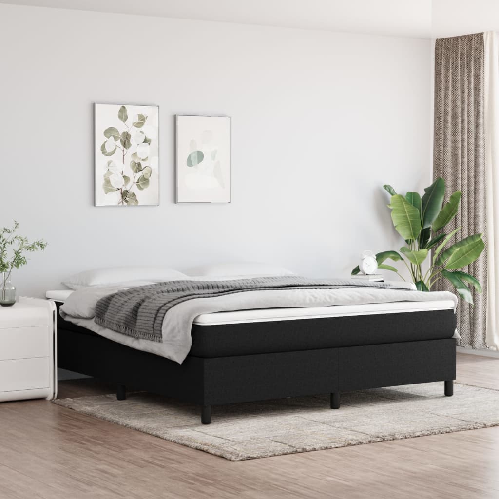 Boxspringbettgestell Schwarz 180x200 cm Stoff