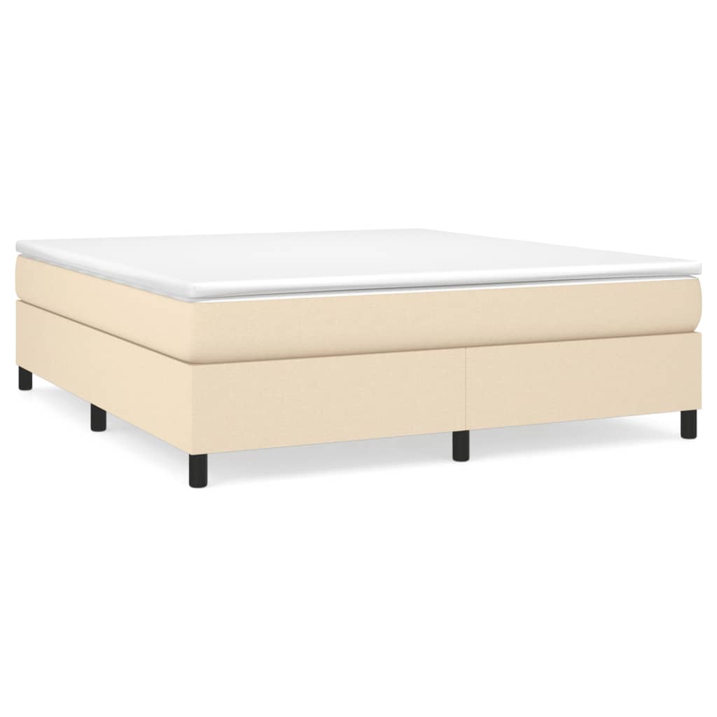 Boxspringbettgestell Creme 180x200 cm Stoff