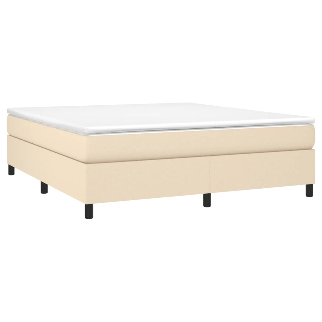 Boxspringbettgestell Creme 180x200 cm Stoff