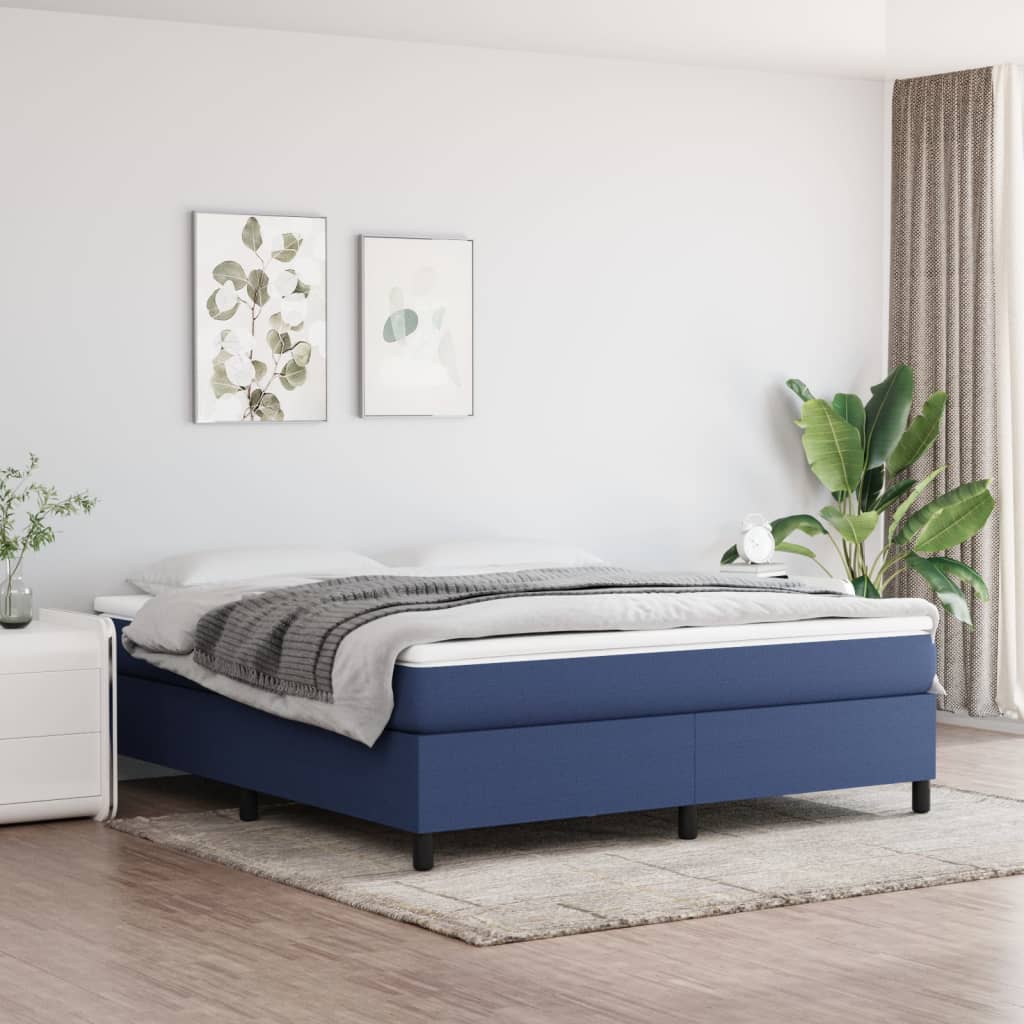 Boxspringbettgestell Blau 180x200 cm Stoff