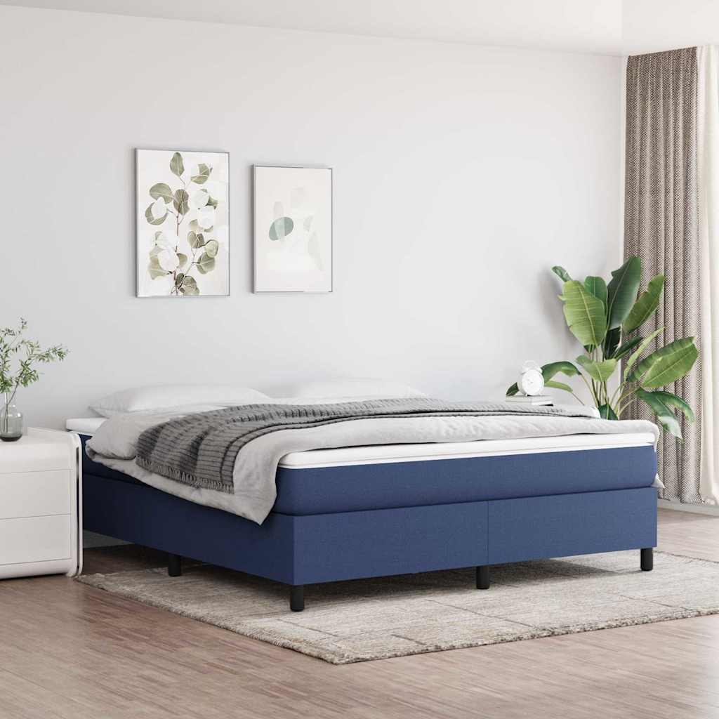 Boxspringbettgestell Blau 180x200 cm Stoff