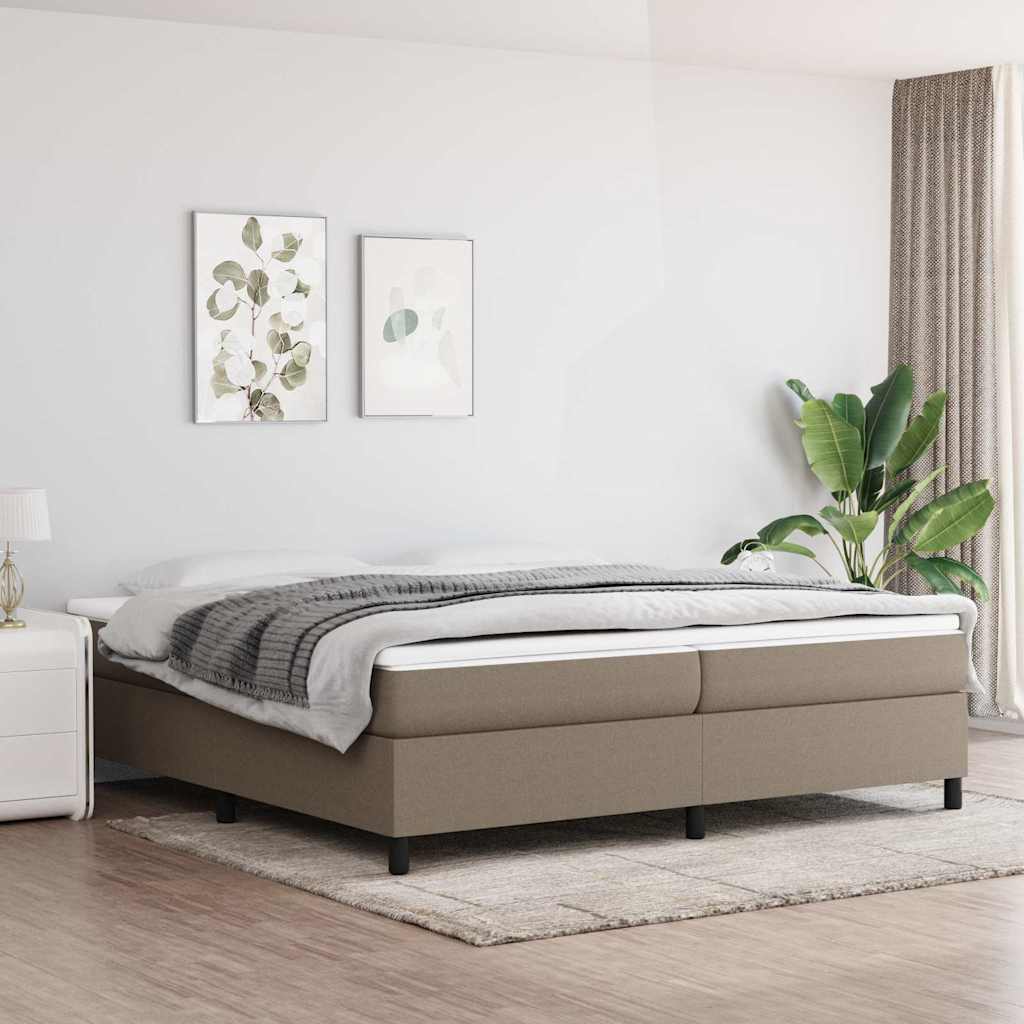 Boxspringbettgestell Taupe 200x200 cm Stoff