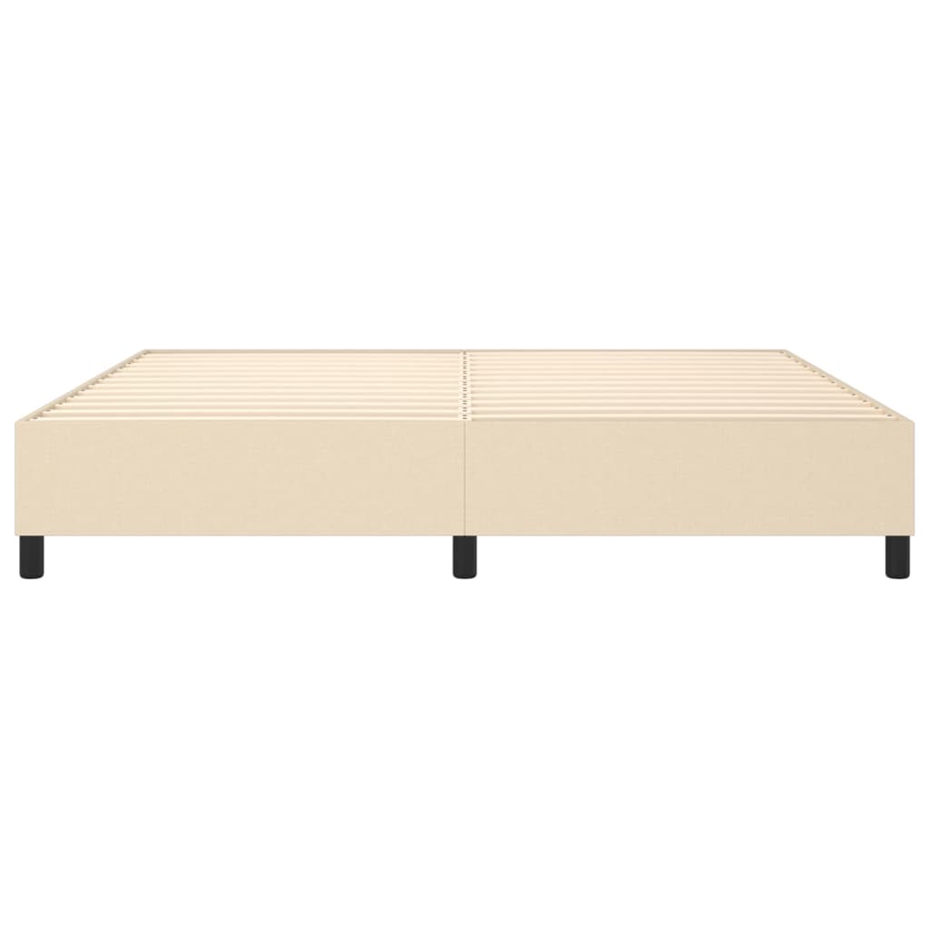 Boxspringbettgestell Creme 200x200 cm Stoff