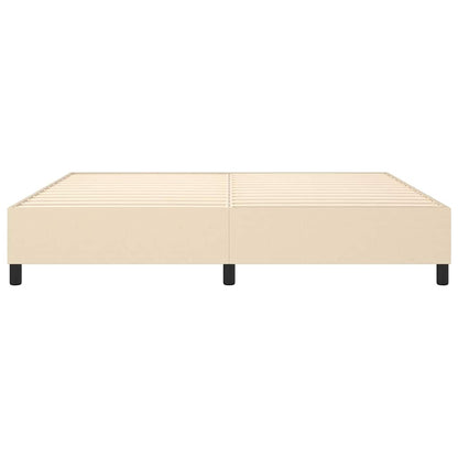 Boxspringbettgestell Creme 200x200 cm Stoff