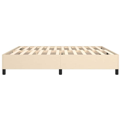 Boxspringbettgestell Creme 200x200 cm Stoff