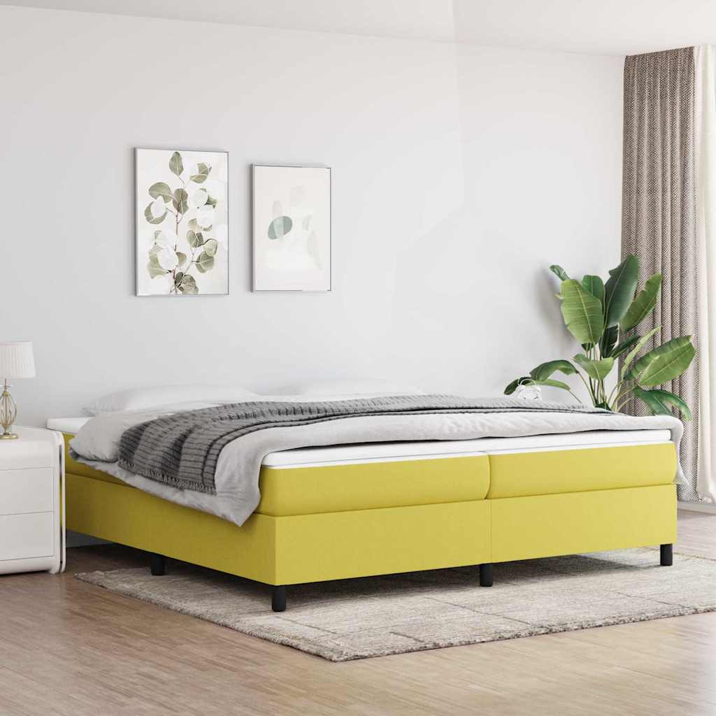 Boxspringbettgestell Grün 200x200 cm Stoff