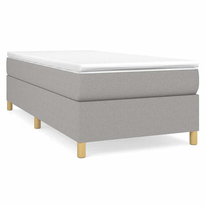 Boxspringbettgestell Hellgrau 80x200 cm Stoff