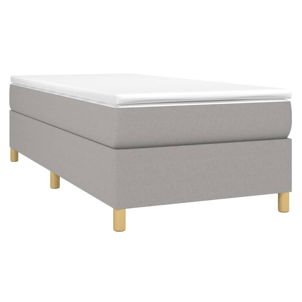 Boxspringbettgestell Hellgrau 80x200 cm Stoff