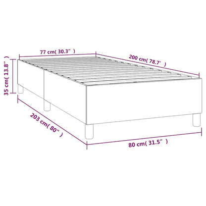 Boxspringbettgestell Hellgrau 80x200 cm Stoff