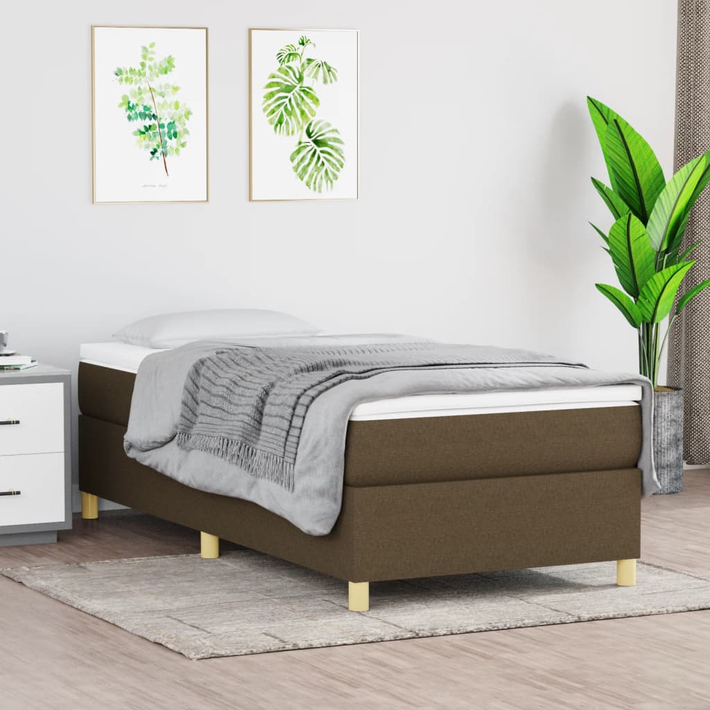 Boxspringbettgestell Dunkelbraun 80x200 cm Stoff