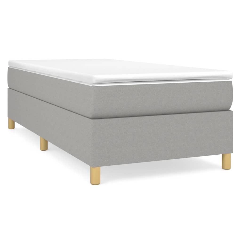 Boxspringbettgestell Hellgrau 90x190 cm Stoff