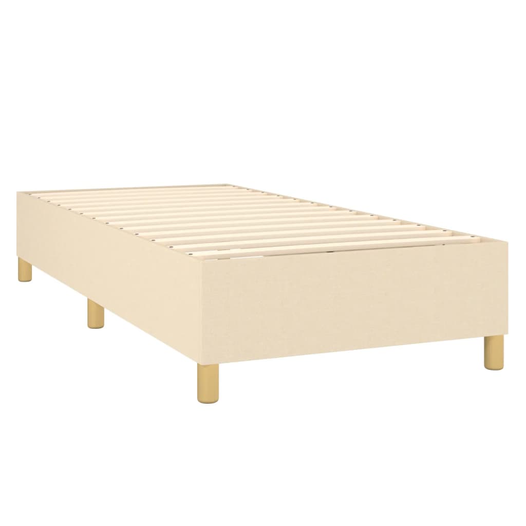 Boxspringbettgestell Creme 90x190 cm Stoff