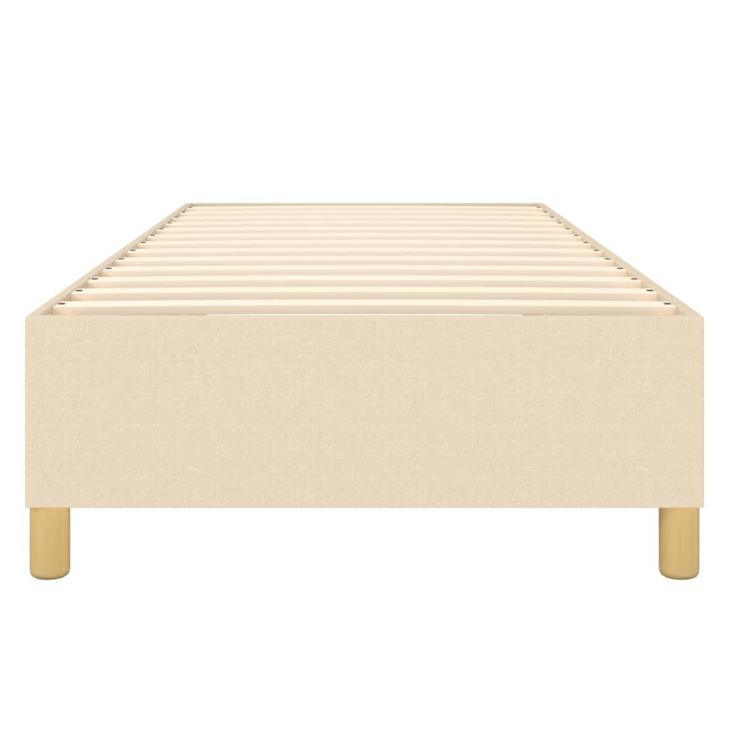 Boxspringbettgestell Creme 90x190 cm Stoff
