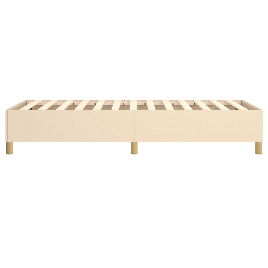 Boxspringbettgestell Creme 90x190 cm Stoff