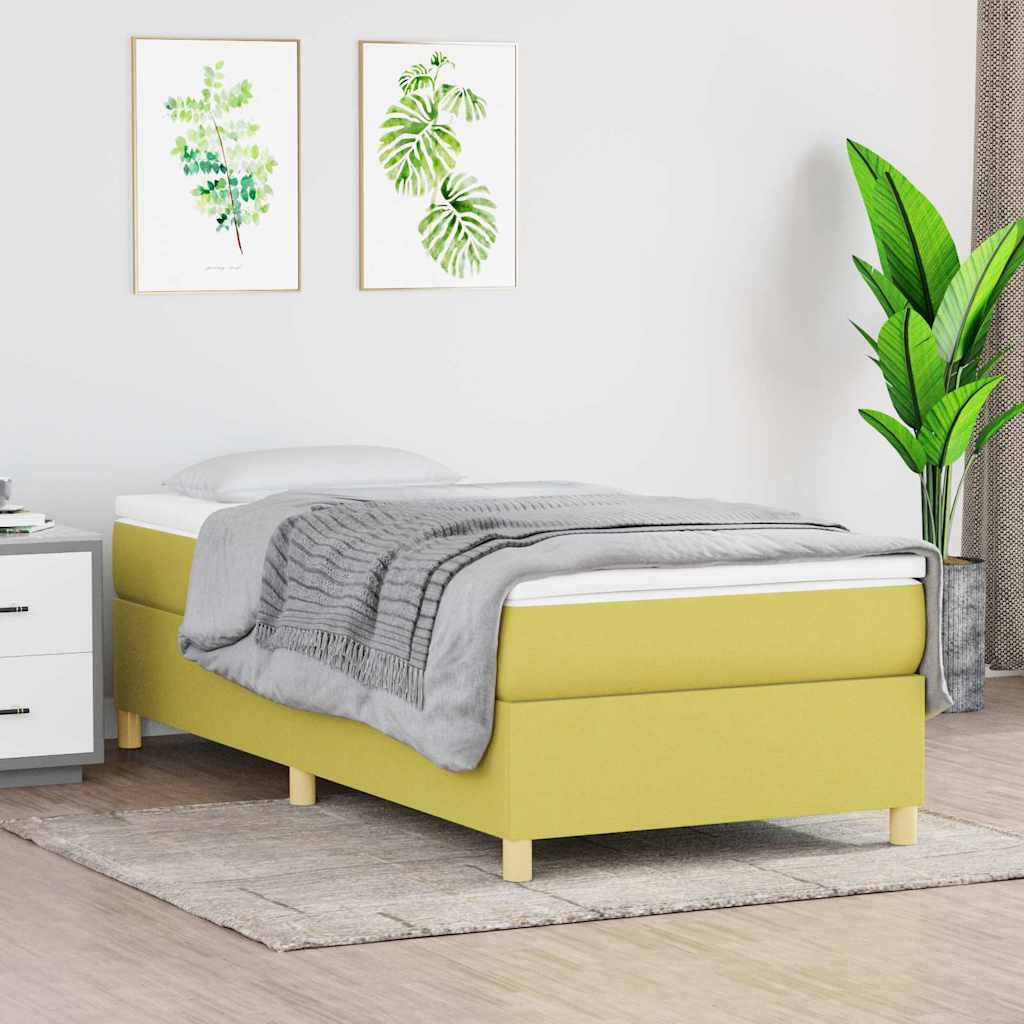 Boxspringbettgestell Grün 90x190 cm Stoff