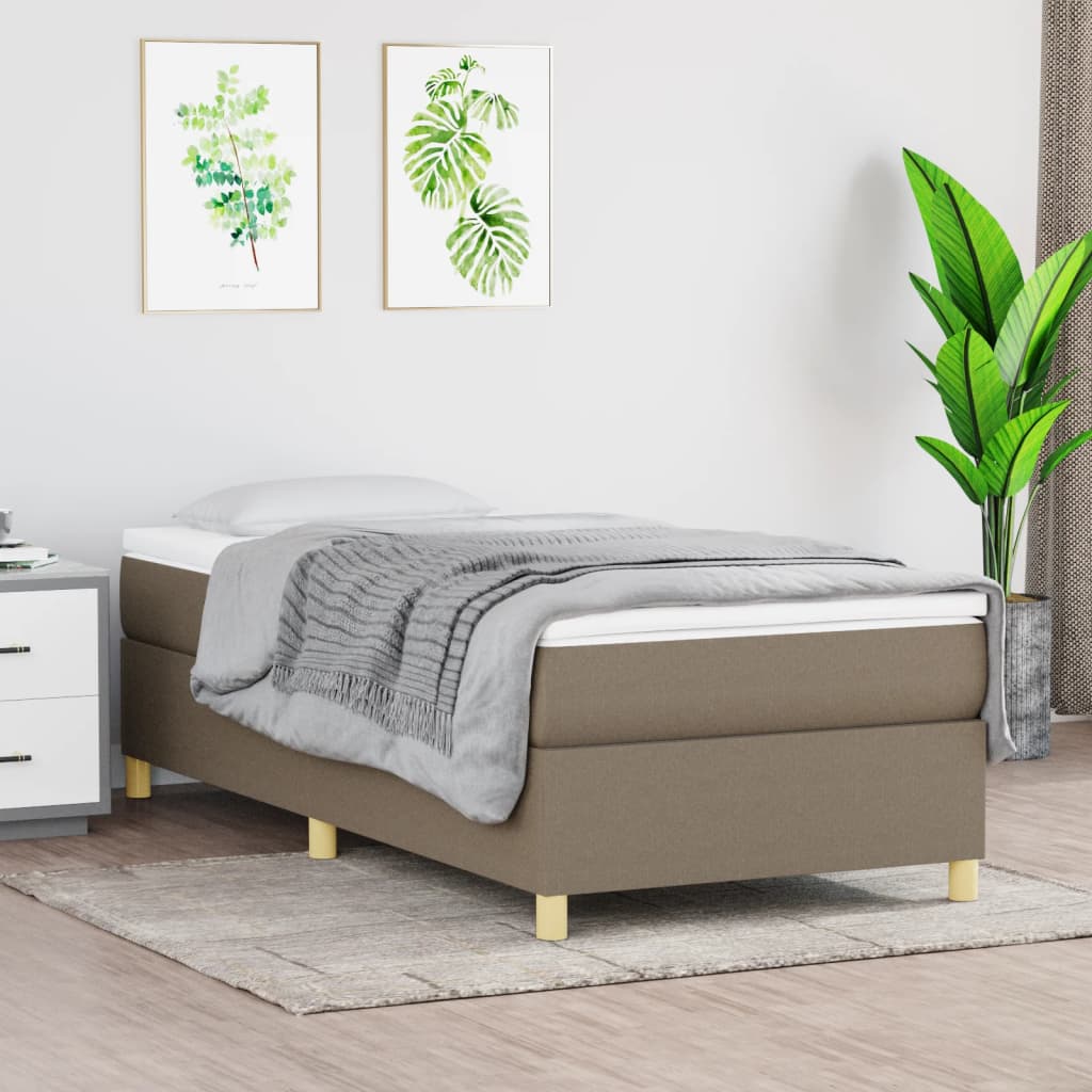 Boxspringbettgestell Taupe 90x200 cm Stoff