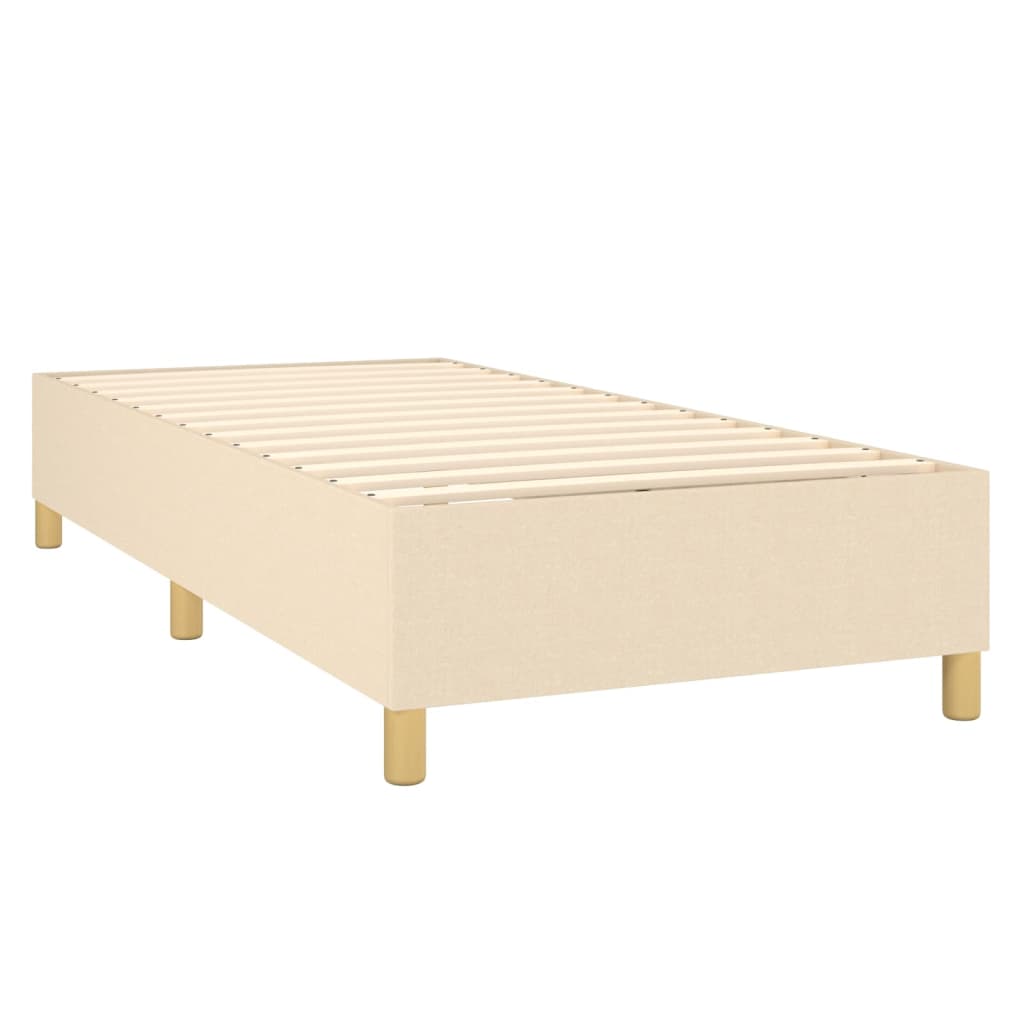 Boxspringbettgestell Creme 90x200 cm Stoff