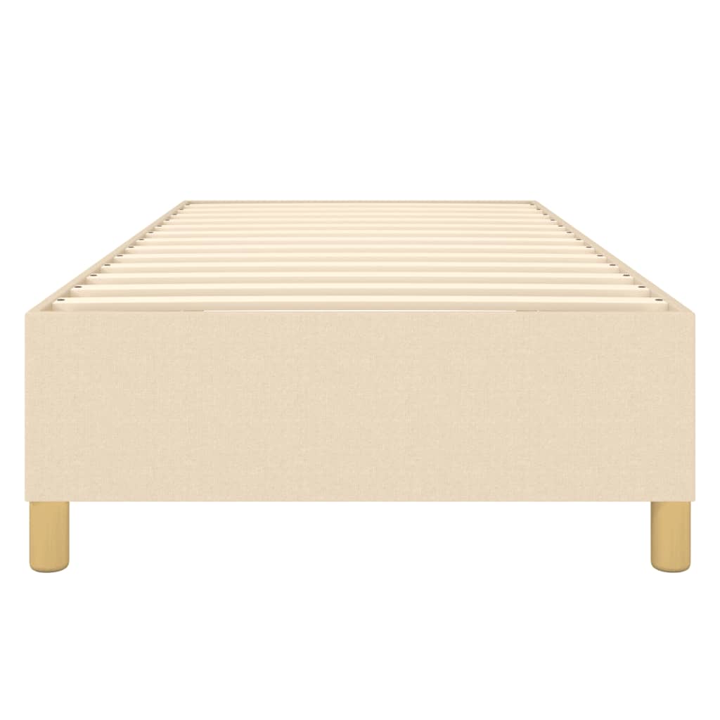 Boxspringbettgestell Creme 90x200 cm Stoff