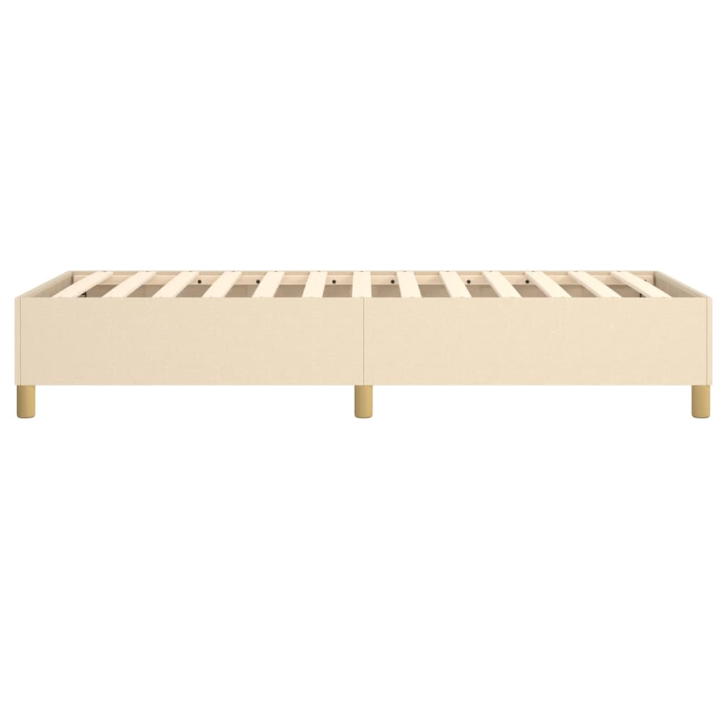 Boxspringbettgestell Creme 90x200 cm Stoff