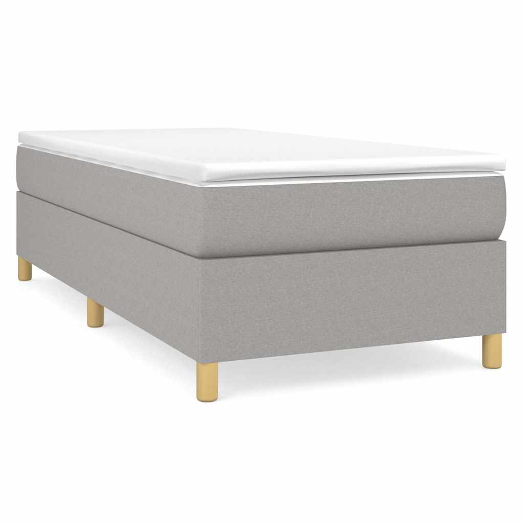 Boxspringbettgestell Hellgrau 100x200 cm Stoff