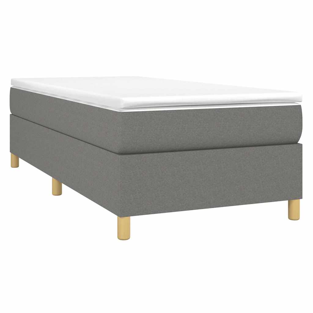 Boxspringbettgestell Dunkelgrau 100x200 cm Stoff