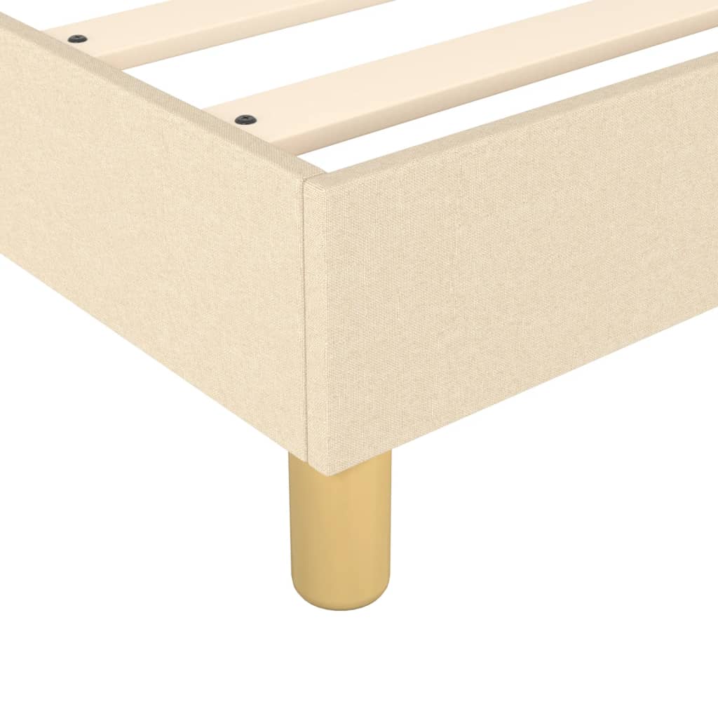 Boxspringbettgestell Creme 100x200 cm Stoff