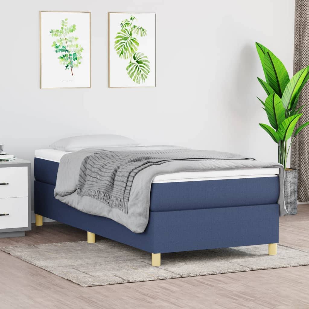 Boxspringbettgestell Blau 100x200 cm Stoff