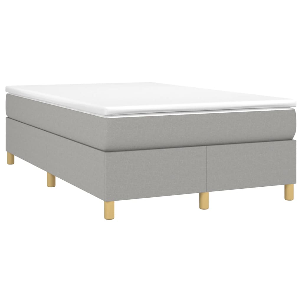 Boxspringbettgestell Hellgrau 120x200 cm Stoff