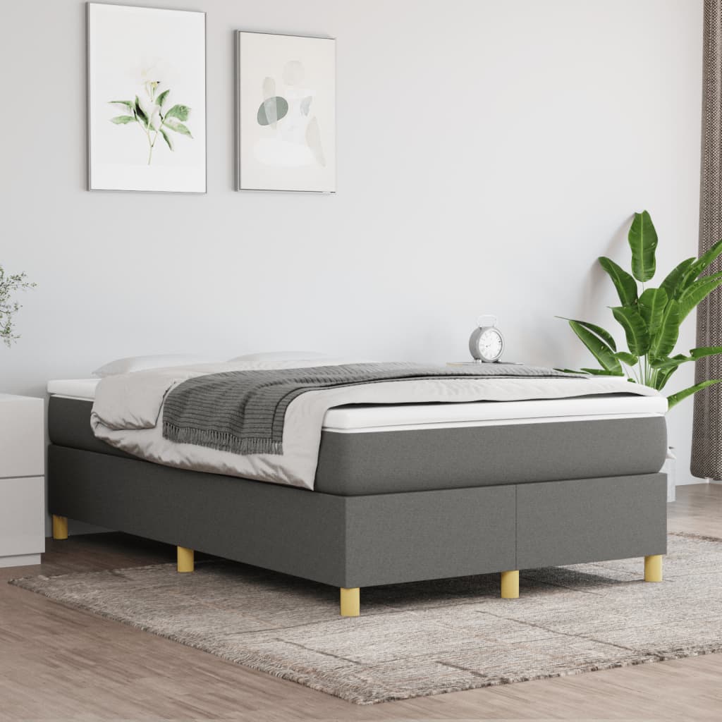 Boxspringbettgestell Dunkelgrau 120x200 cm Stoff