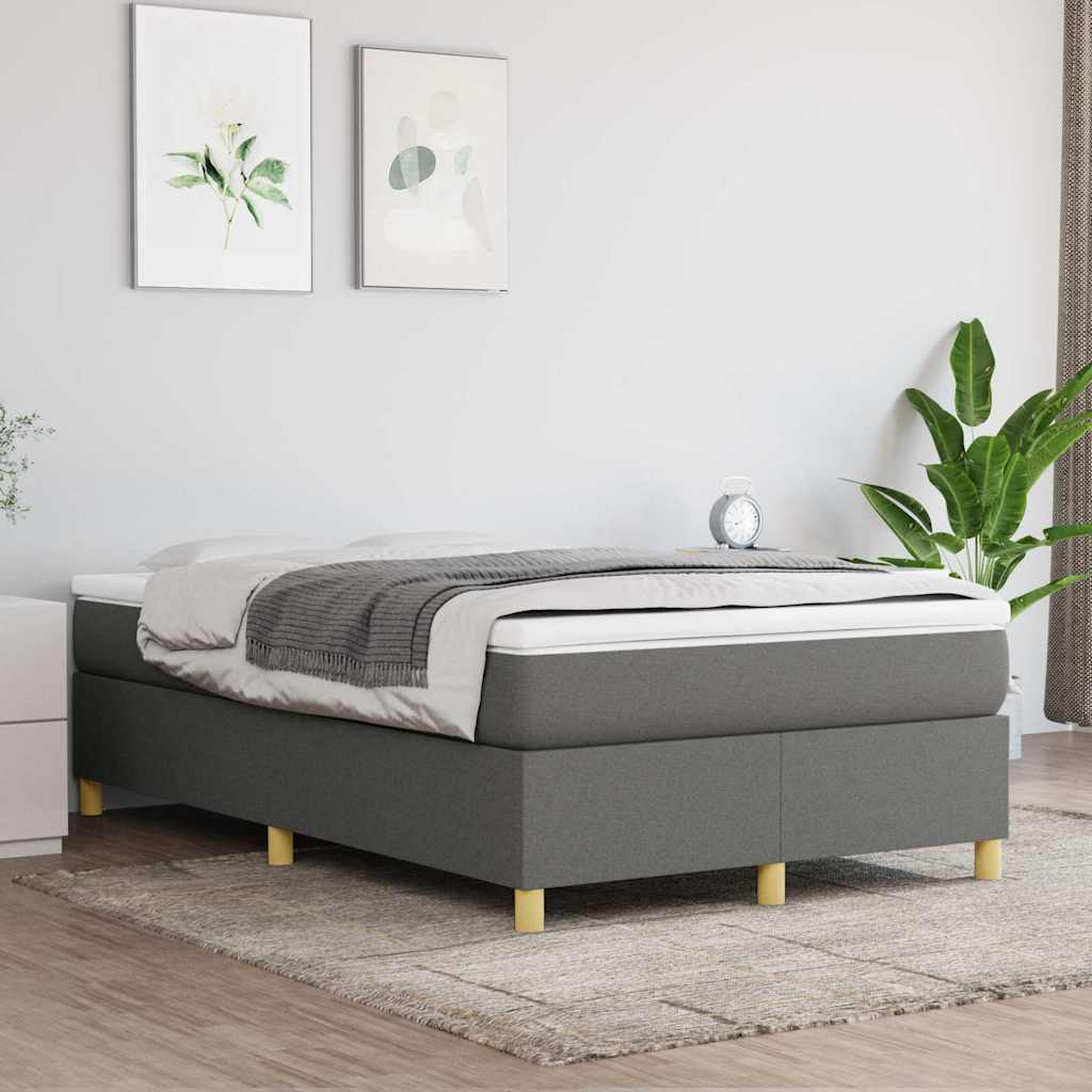 Boxspringbettgestell Dunkelgrau 120x200 cm Stoff