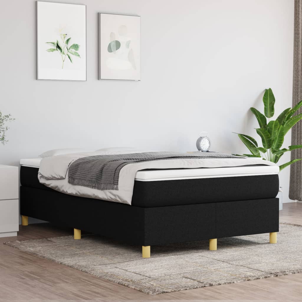 Boxspringbettgestell Schwarz 120x200 cm Stoff