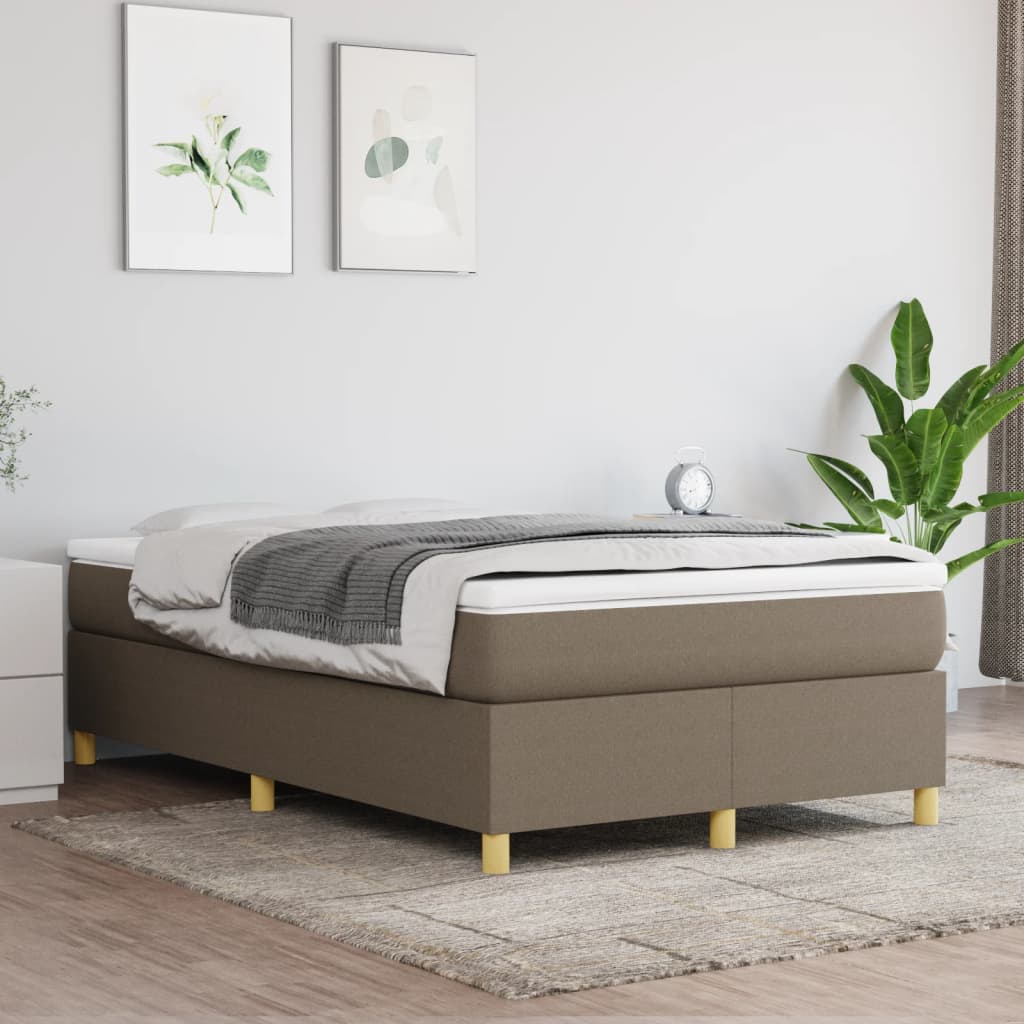 Boxspringbettgestell Taupe 120x200 cm Stoff