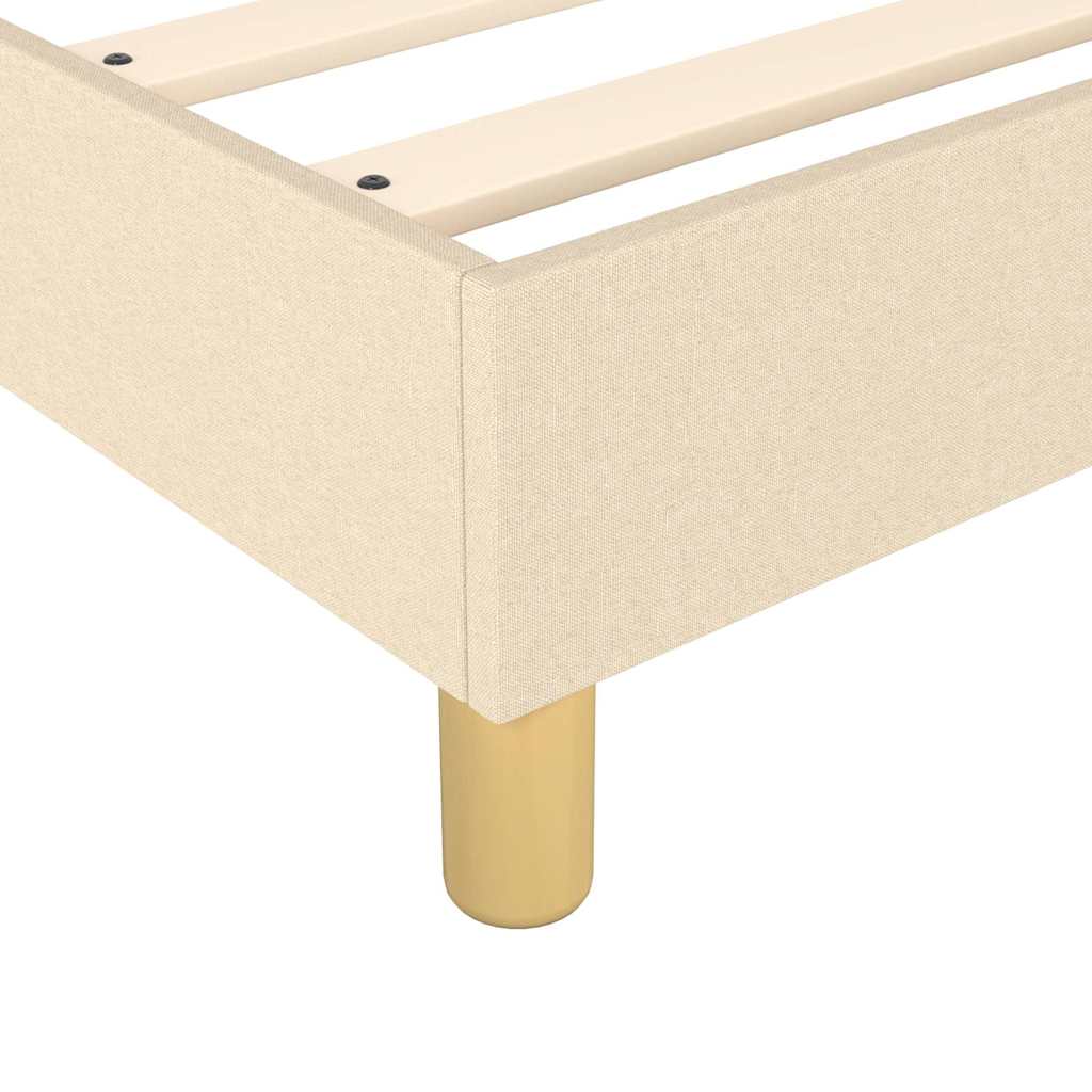 Boxspringbettgestell Creme 120x200 cm Stoff