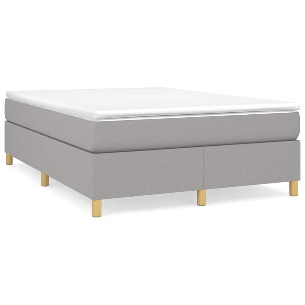 Boxspringbettgestell Hellgrau 140x190 cm Stoff
