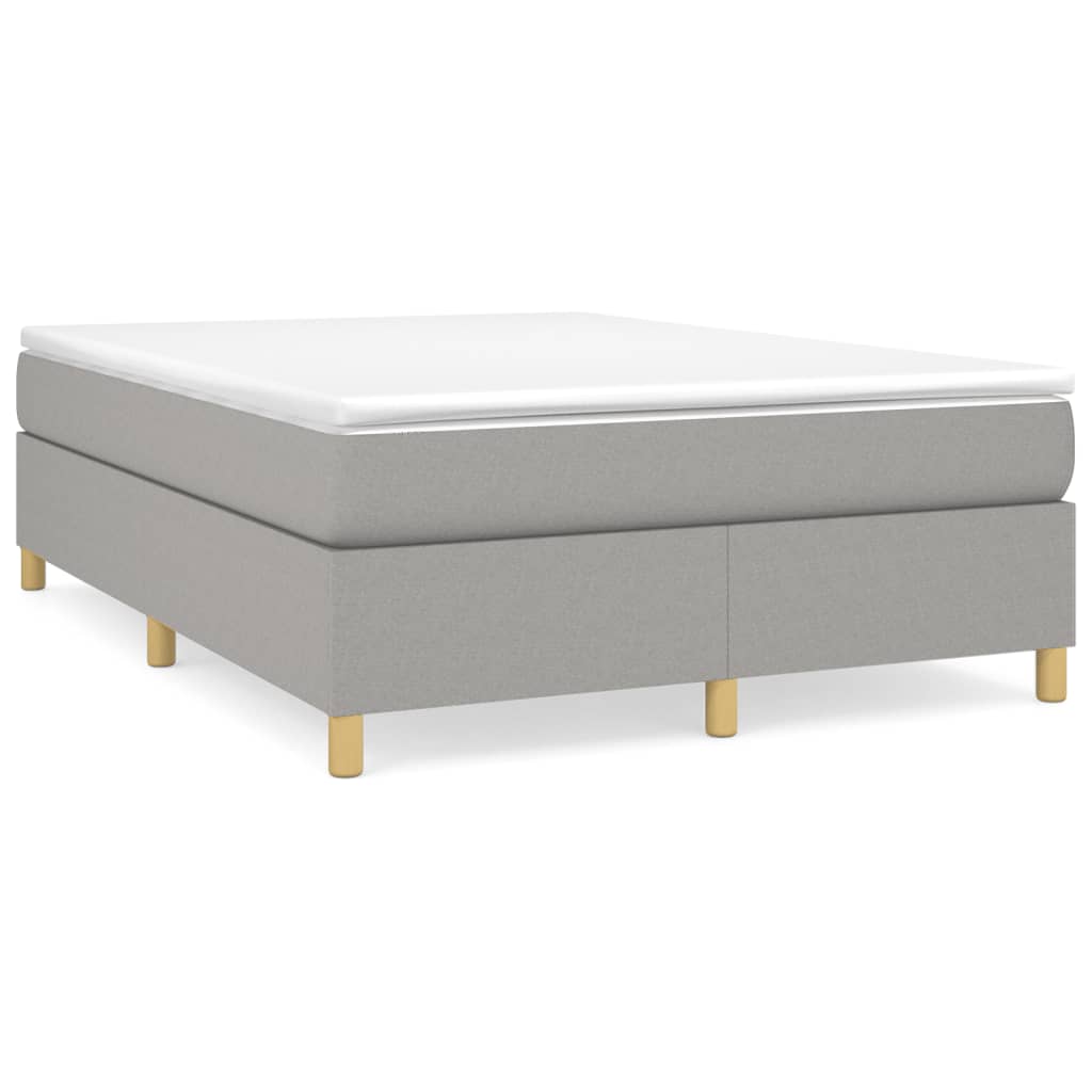 Boxspringbettgestell Hellgrau 140x190 cm Stoff