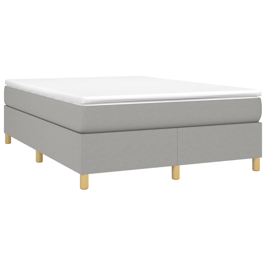 Boxspringbettgestell Hellgrau 140x190 cm Stoff