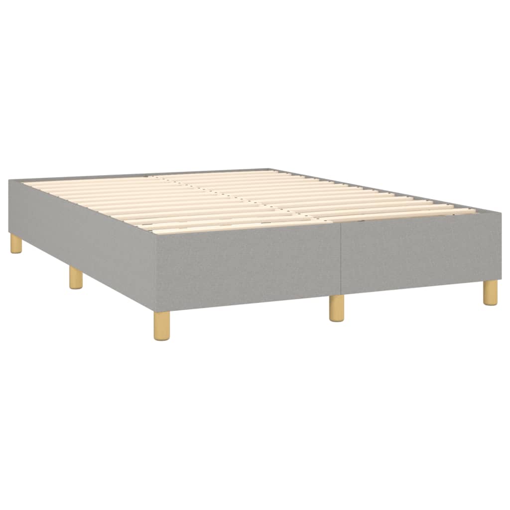 Boxspringbettgestell Hellgrau 140x190 cm Stoff