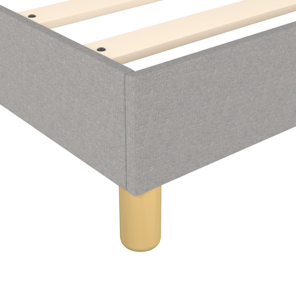 Boxspringbettgestell Hellgrau 140x190 cm Stoff