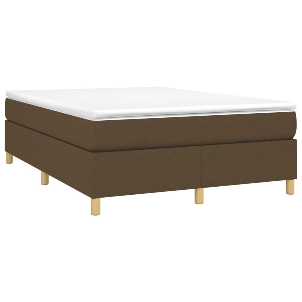 Boxspringbettgestell Dunkelbraun 140x190 cm Stoff