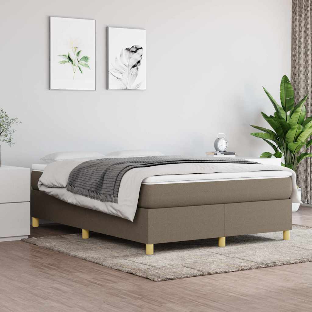 Boxspringbettgestell Taupe 140x190 cm Stoff