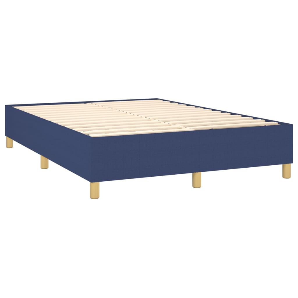 Boxspringbettgestell Blau 140x190 cm Stoff