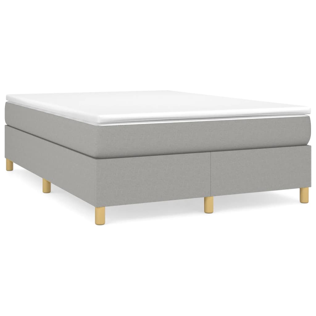 Boxspringbettgestell Hellgrau 140x200 cm Stoff