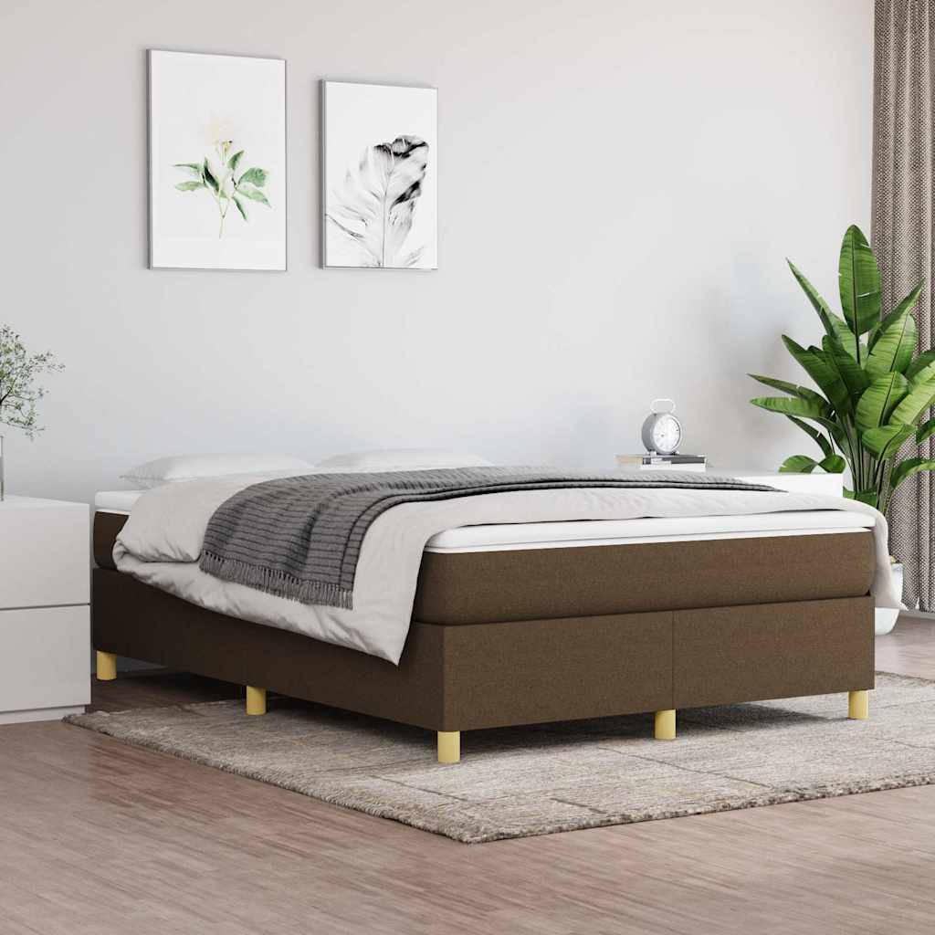 Boxspringbettgestell Dunkelbraun 140x200 cm Stoff