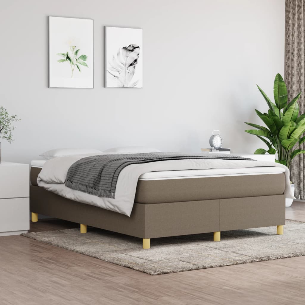 Boxspringbettgestell Taupe 140x200 cm Stoff