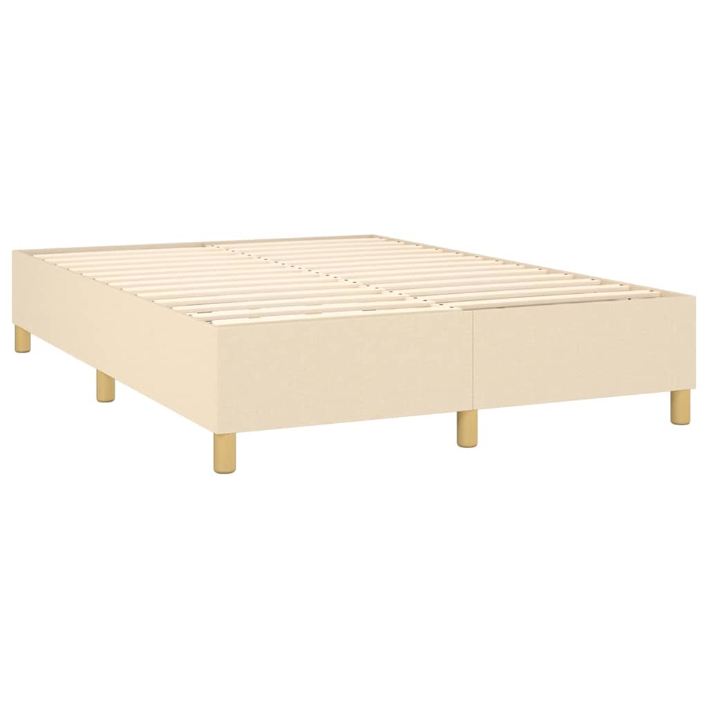 Boxspringbettgestell Creme 140x200 cm Stoff