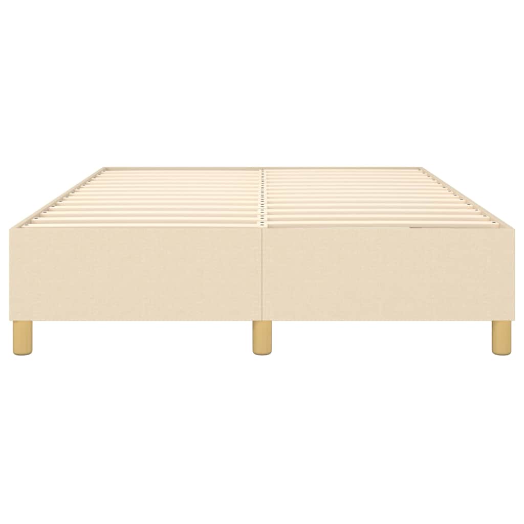 Boxspringbettgestell Creme 140x200 cm Stoff