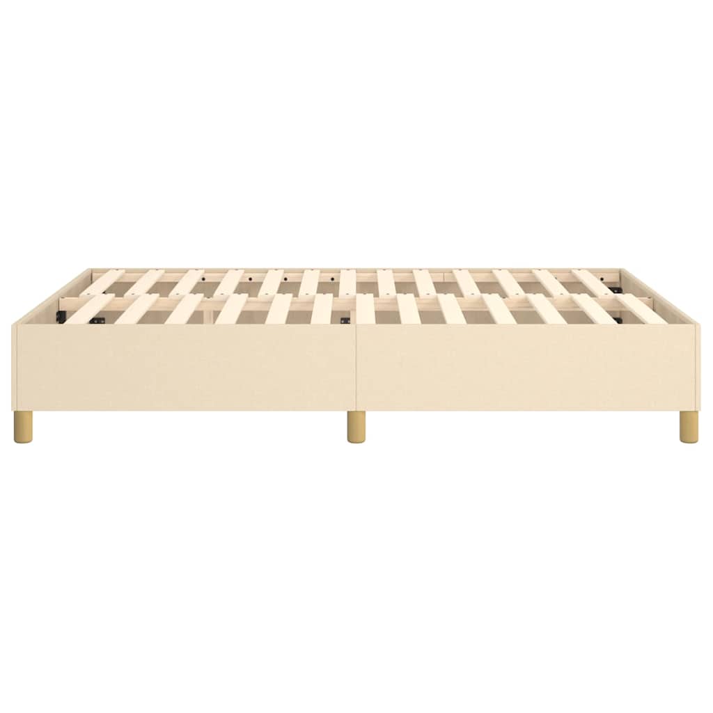 Boxspringbettgestell Creme 140x200 cm Stoff