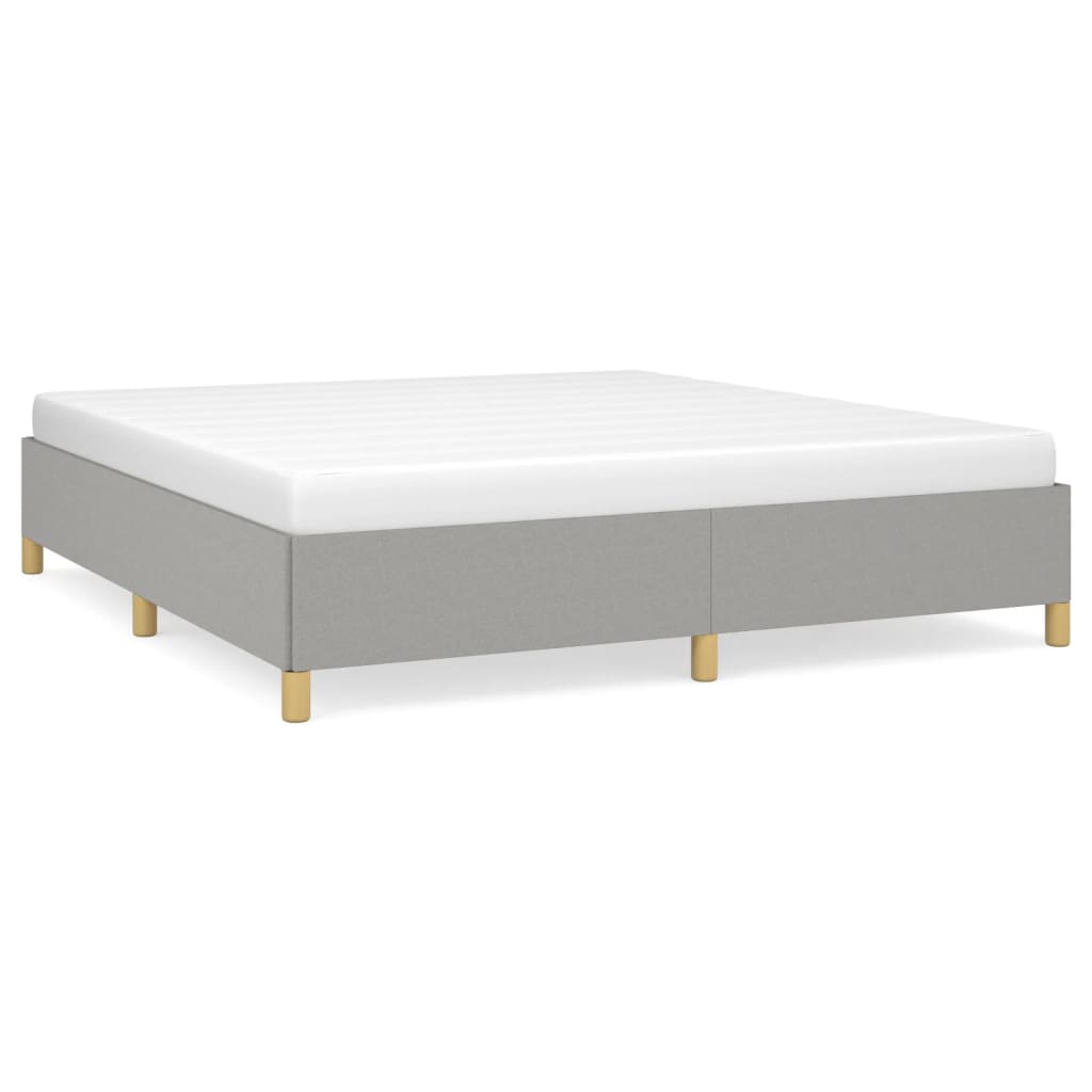 Boxspringbettgestell Hellgrau 160x200 cm Stoff