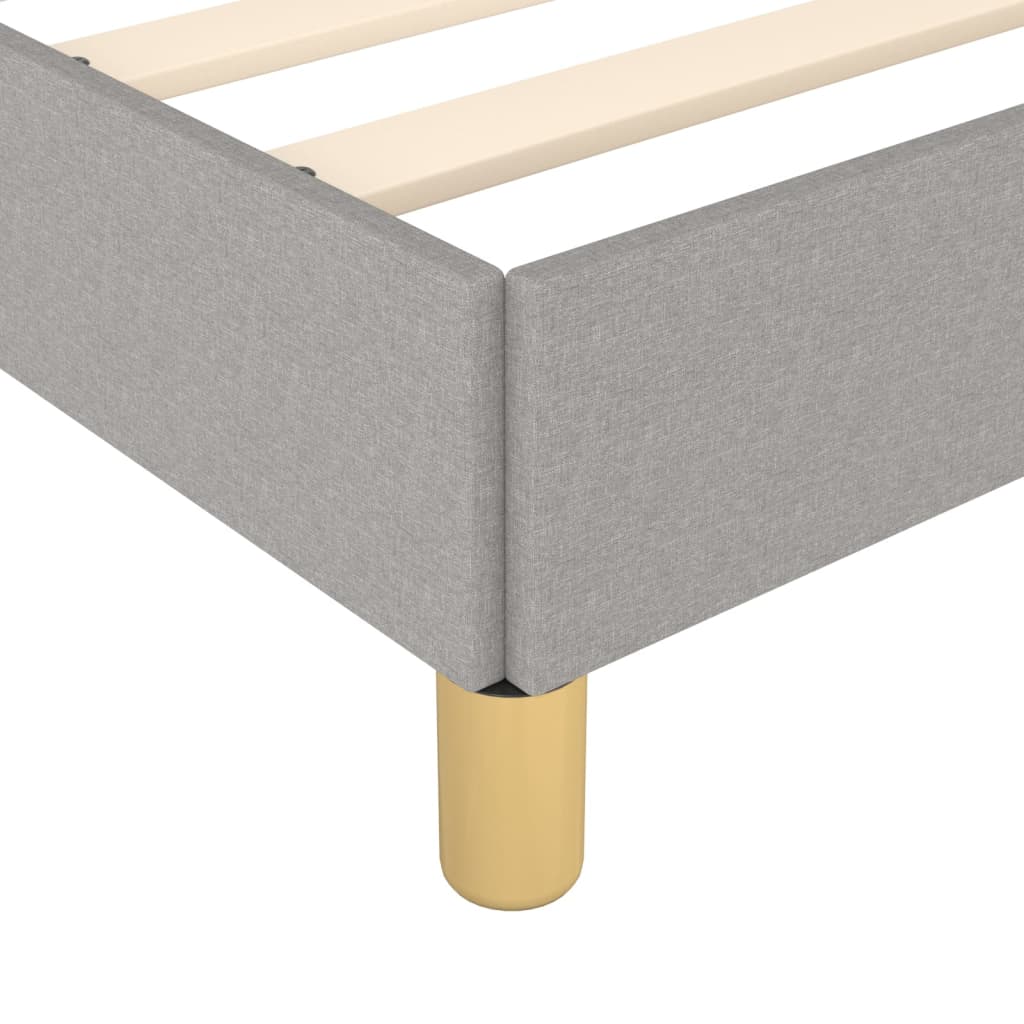 Boxspringbettgestell Hellgrau 160x200 cm Stoff
