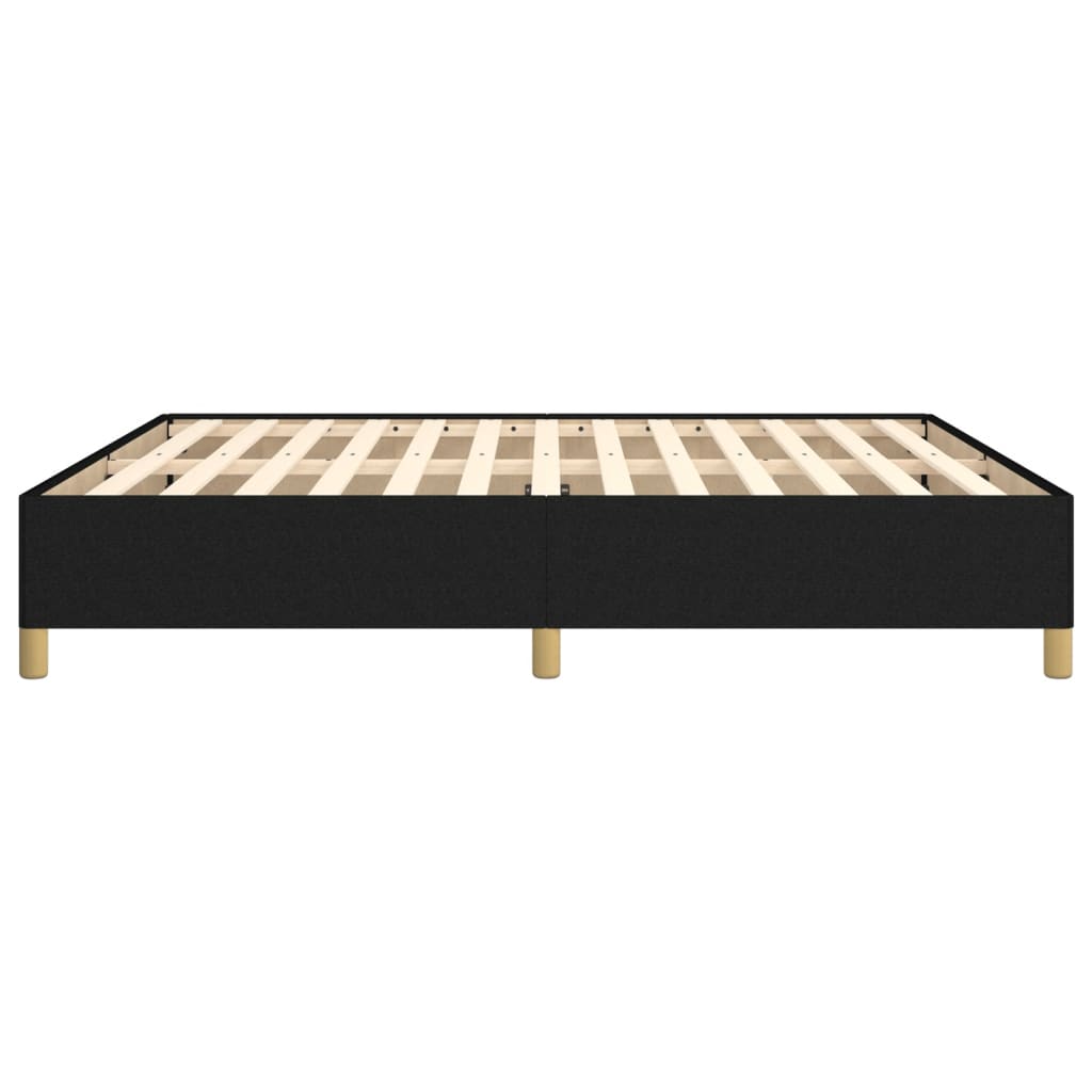 Cadre de lit sans matelas tissu noir 160x200 cm